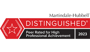 Martindale-Hubbell BV Distinguished Peer Rating 2023 - Laurie Saltzgiver